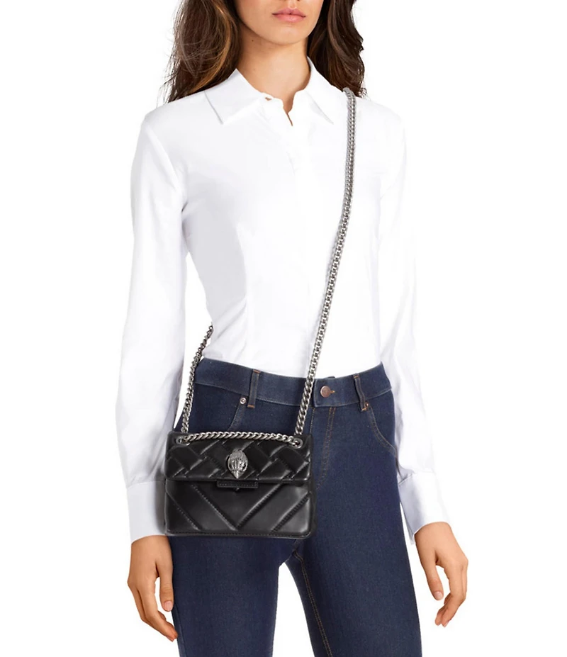 Kurt Geiger London Kensington Mini Quilted Leather Crossbody Bag