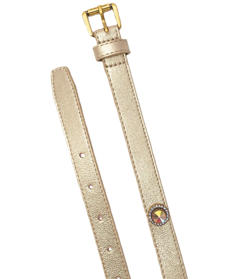Kurt Geiger London .78#double; Metallic Octavia Belt