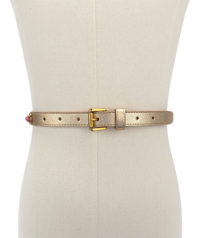 Kurt Geiger London .78#double; Metallic Octavia Belt