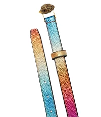 Kurt Geiger London .78#double; Metallic Rainbow Belt