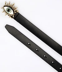 Kurt Geiger London 0.78#double; Evil Eye Buckle Leather Belt