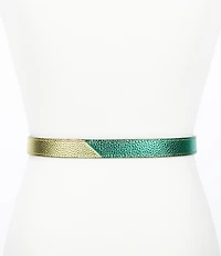 Kurt Geiger London 0.78#double; Metallic Pastel Rainbow Eagle Leather Belt