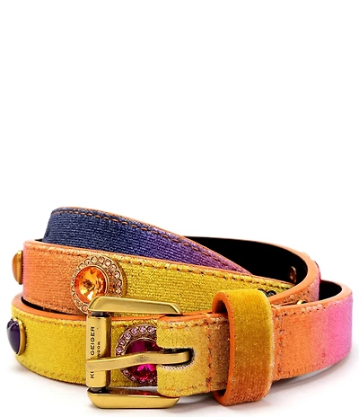 Kurt Geiger London 0.78#double; Ombre Octavia and Heart Studded Belt