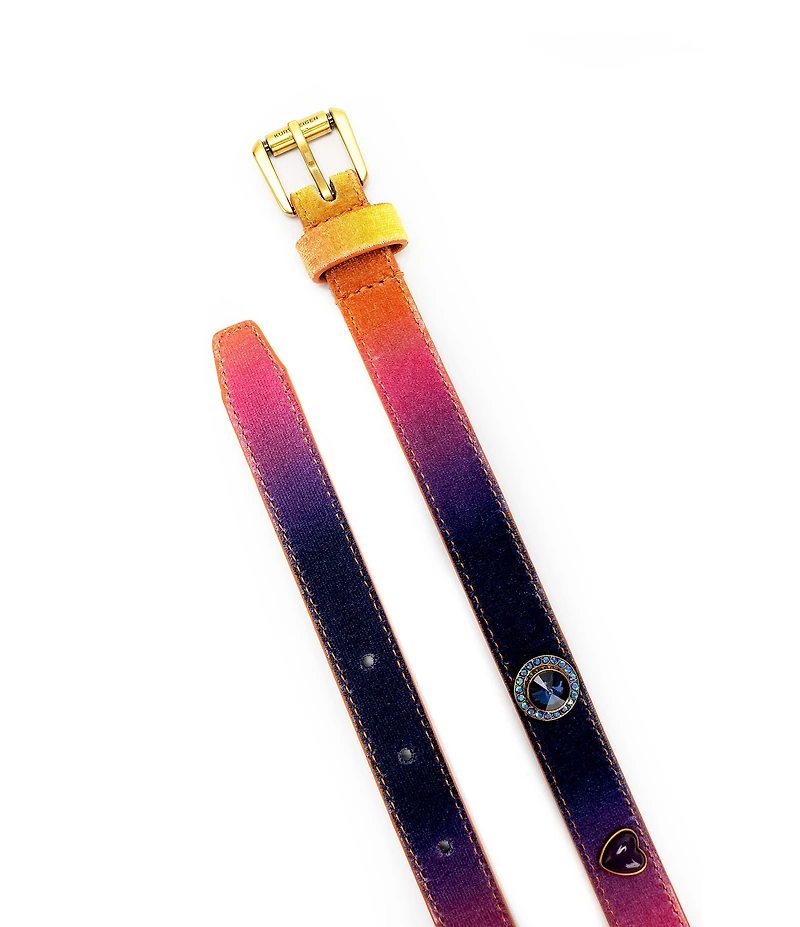 Kurt Geiger London 0.78#double; Ombre Octavia and Heart Studded Belt