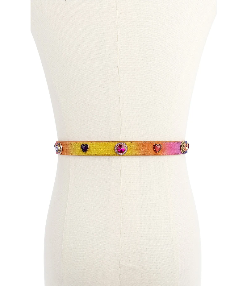 Kurt Geiger London 0.78#double; Ombre Octavia and Heart Studded Belt