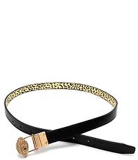 Kurt Geiger London 0.78#double; Reversible Metallic Leopard Leather Belt