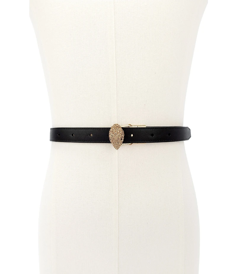 Kurt Geiger London 0.78#double; Reversible Metallic Leopard Leather Belt