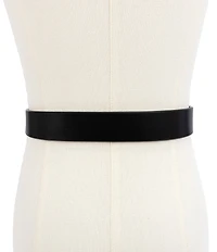 Kurt Geiger London 1.18#double; Rhinestoned Eagle Motif Buckle Leather Belt