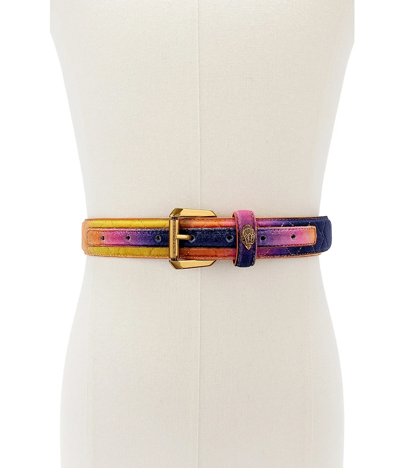 Kurt Geiger London 1.18#double; Kensington Velvet Quilted Belt