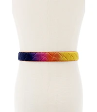 Kurt Geiger London 1.18#double; Kensington Velvet Quilted Belt