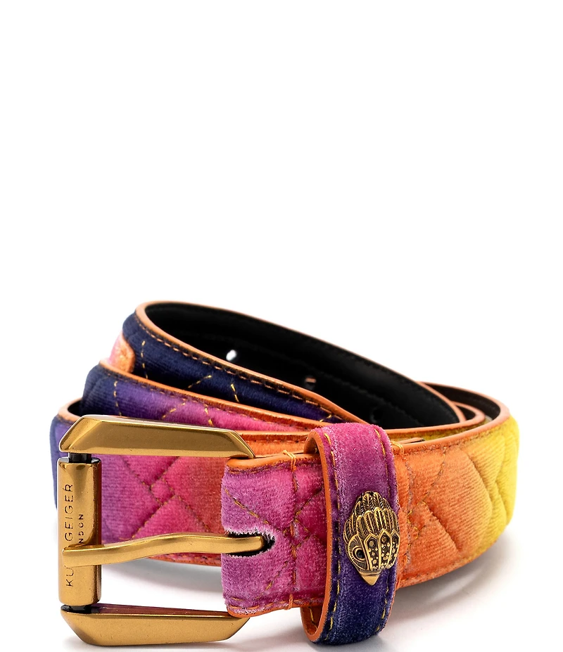 Kurt Geiger London 1.18#double; Kensington Velvet Quilted Belt