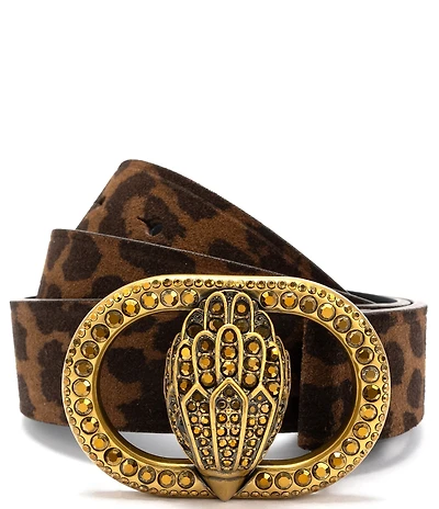 Kurt Geiger London 1.18#double; Leopard Suede Belt