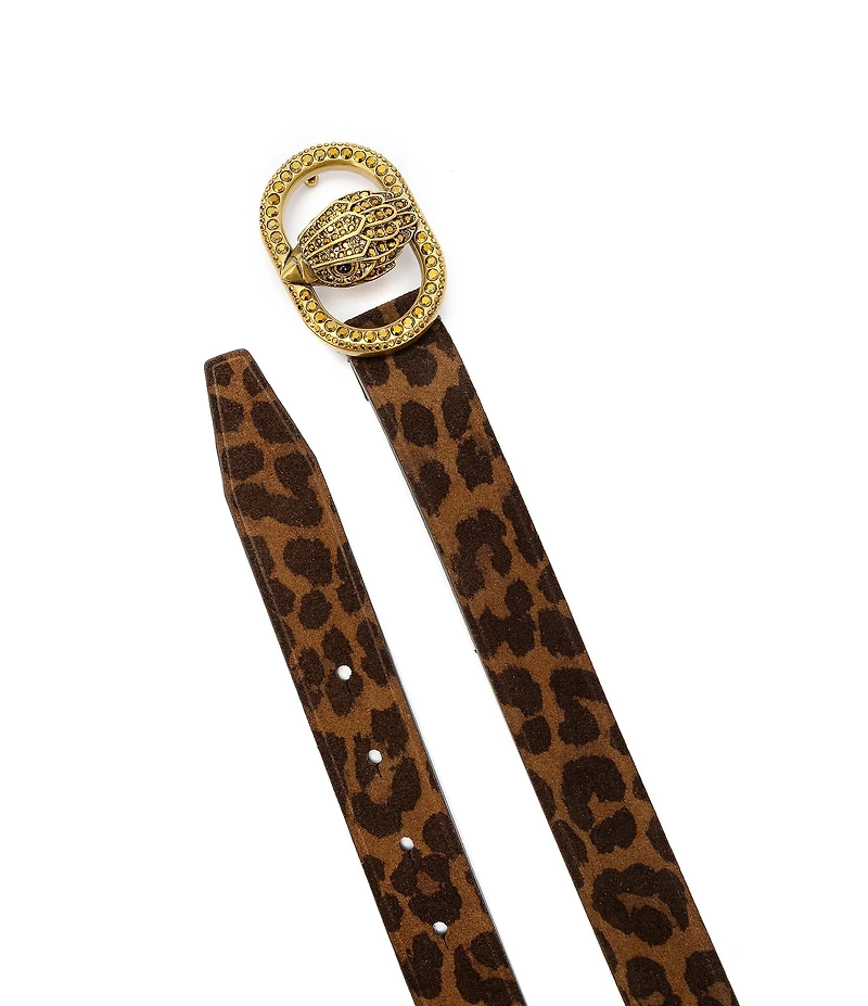 Kurt Geiger London 1.18#double; Leopard Suede Belt