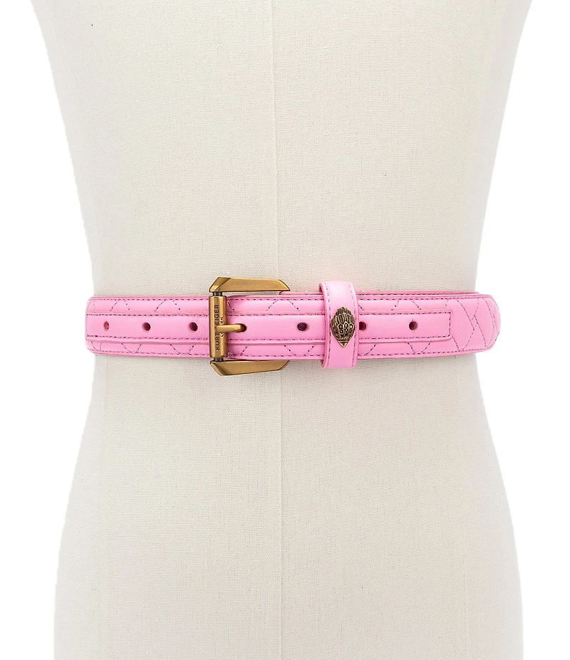 Kurt Geiger London 1.18#double; Quilted Kensington Belt