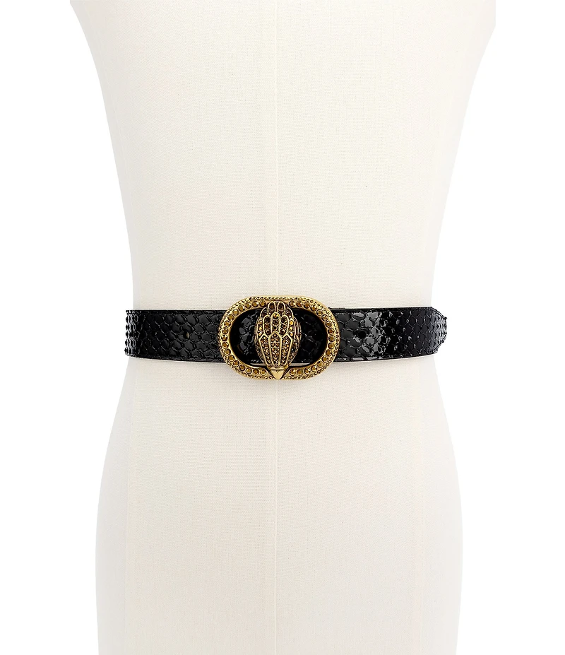 Kurt Geiger London 1.18#double; Snake Leather Belt