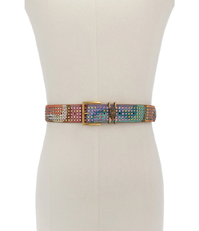 Kurt Geiger London 1.18#double; Swirl Hotfix Embellished Belt