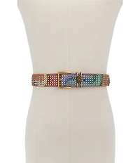 Kurt Geiger London 1.18#double; Swirl Hotfix Embellished Belt