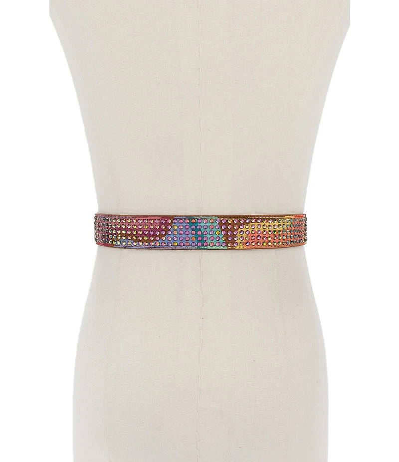 Kurt Geiger London 1.18#double; Swirl Hotfix Embellished Belt