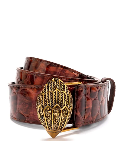 Kurt Geiger London 1.5#double; Croc Embossed Belt