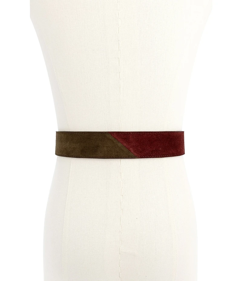 Kurt Geiger London 1.5#double; Leopard Patchwork Suede Belt