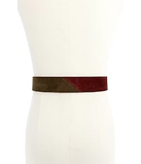 Kurt Geiger London 1.5#double; Leopard Patchwork Suede Belt