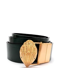 Kurt Geiger London 1.5#double; Reversible Croc Embossed Leather Belt