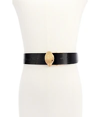 Kurt Geiger London 1.5#double; Reversible Croc Embossed Leather Belt