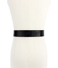 Kurt Geiger London 1.5#double; Reversible Croc Embossed Leather Belt