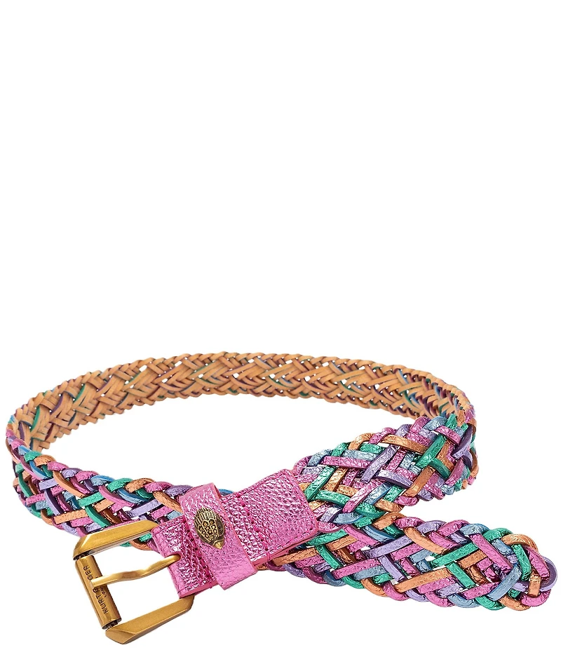 Kurt Geiger London 1.57#double; Metallic Rainbow Belt