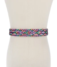 Kurt Geiger London 1.57#double; Metallic Rainbow Belt