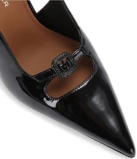 Kurt Geiger London 2 Buckle Point Court Embellished Pumps