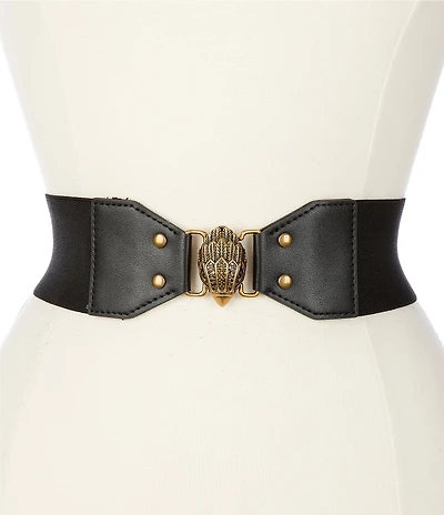 Kurt Geiger London 2.5#double; Signature Eagle Stretch Wide Belt