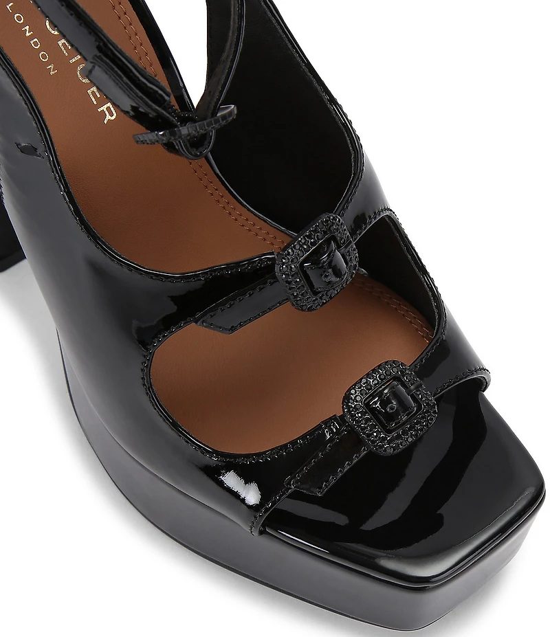 Kurt Geiger London 3 Buckle Platform Sandals