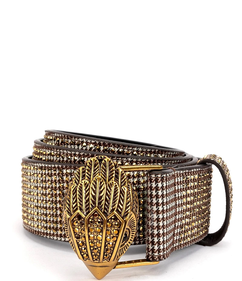 Kurt Geiger London 38mm Crystal Houndstooth Belt