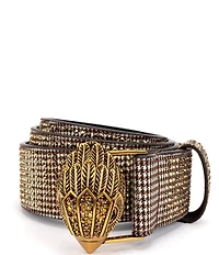 Kurt Geiger London 38mm Crystal Houndstooth Belt