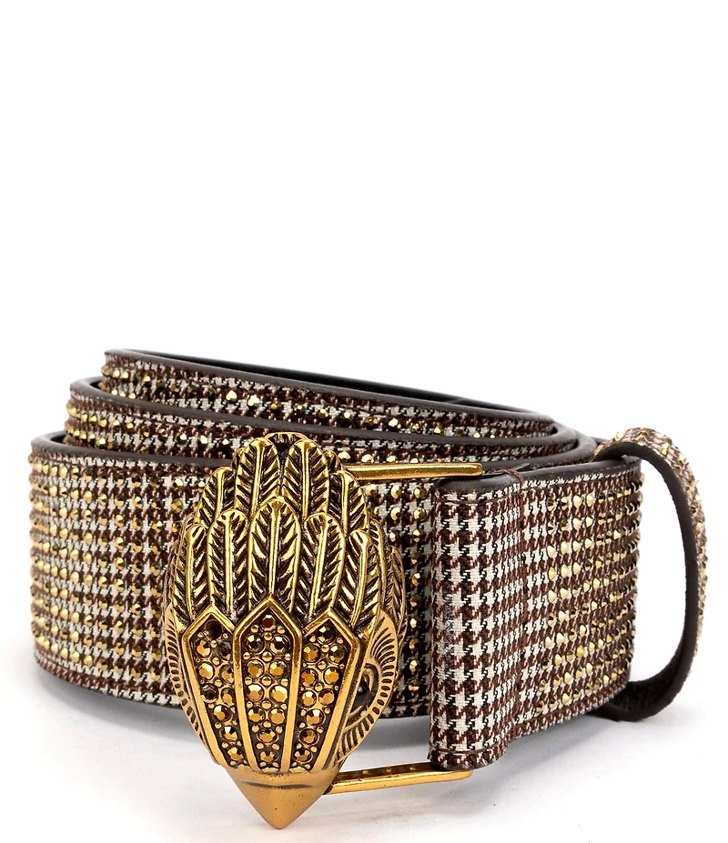 Kurt Geiger London 38mm Crystal Houndstooth Belt