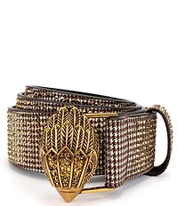 Kurt Geiger London 38mm Crystal Houndstooth Belt