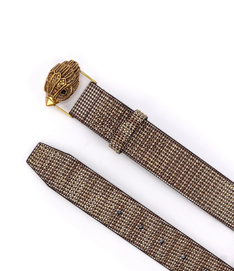 Kurt Geiger London 38mm Crystal Houndstooth Belt