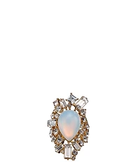 Kurt Geiger London Baguette Opal Stone Cocktail Ring