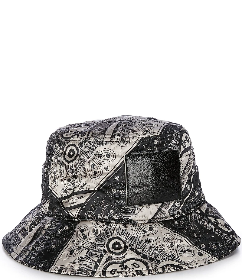 Kurt Geiger London Bandana Print Quilted Bucket Hat