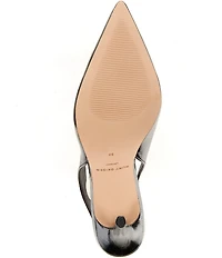 Kurt Geiger London Belgravia Patent Leather Logo Ornament Slingback Pumps