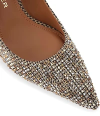 Kurt Geiger London Belgravia Crystal Houndstooth Crystal Ornamented Ankle Wrap Dress Pumps