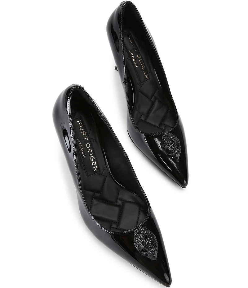 Kurt Geiger London Belgravia Patent Leather Drenched Eagle Pumps