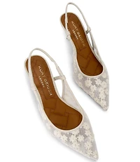 Kurt Geiger London Belgravia Mesh Flower Slingback Dress Pumps
