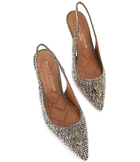 Kurt Geiger London Belgravia Houndstooth Crystal Embellished Slingback Pumps