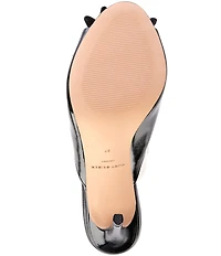 Kurt Geiger London Belgravia Leather Peep Toe Studded Bow Mules