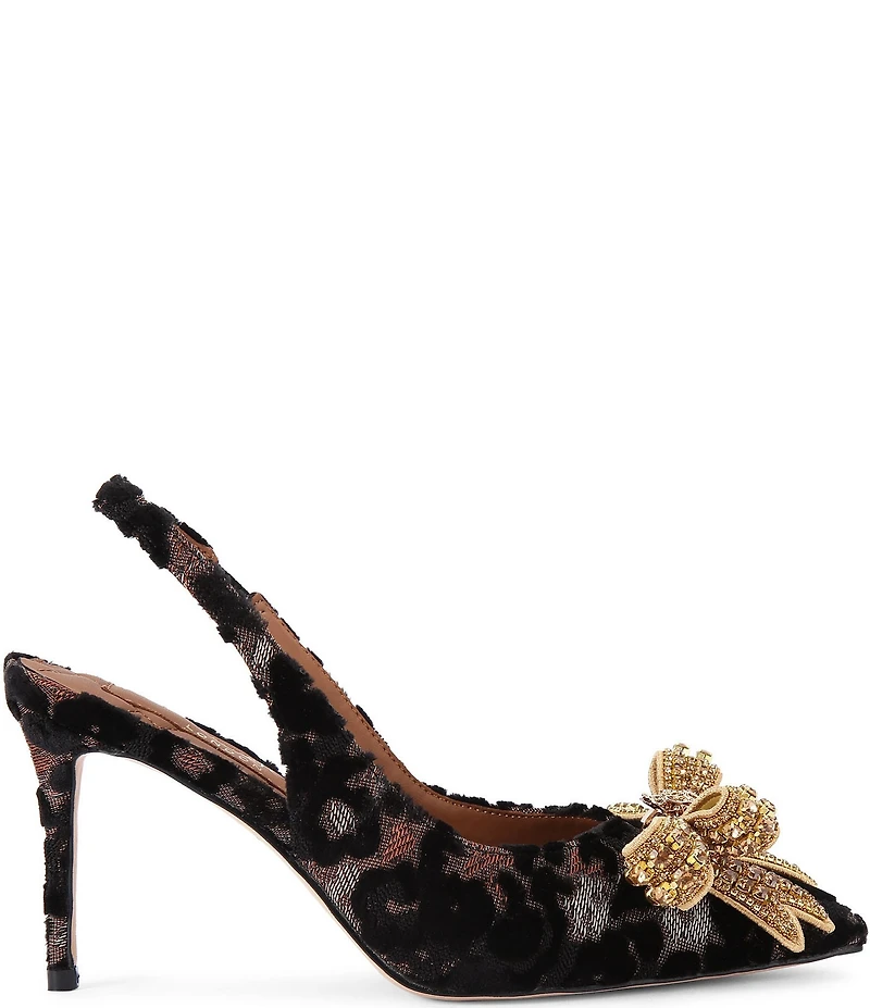 Kurt Geiger London Belgravia Velvet Bow Slingback Pumps