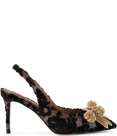 Kurt Geiger London Belgravia Velvet Bow Slingback Pumps