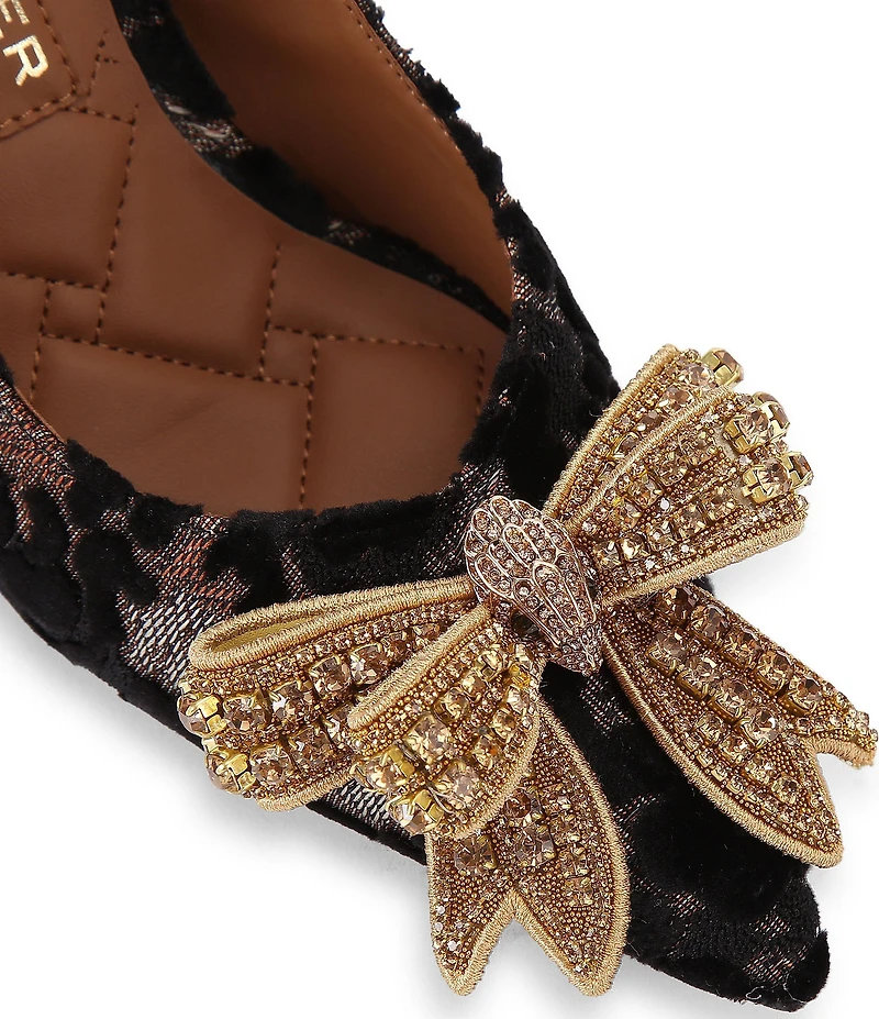 Kurt Geiger London Belgravia Velvet Bow Slingback Pumps