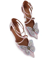 Kurt Geiger London Big Butterfly Embellished Ankle Wrap Court Pumps